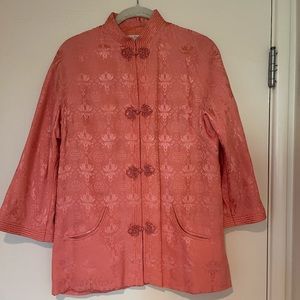 Peach color vintage jacket manufactured and purchased in Hong Kong